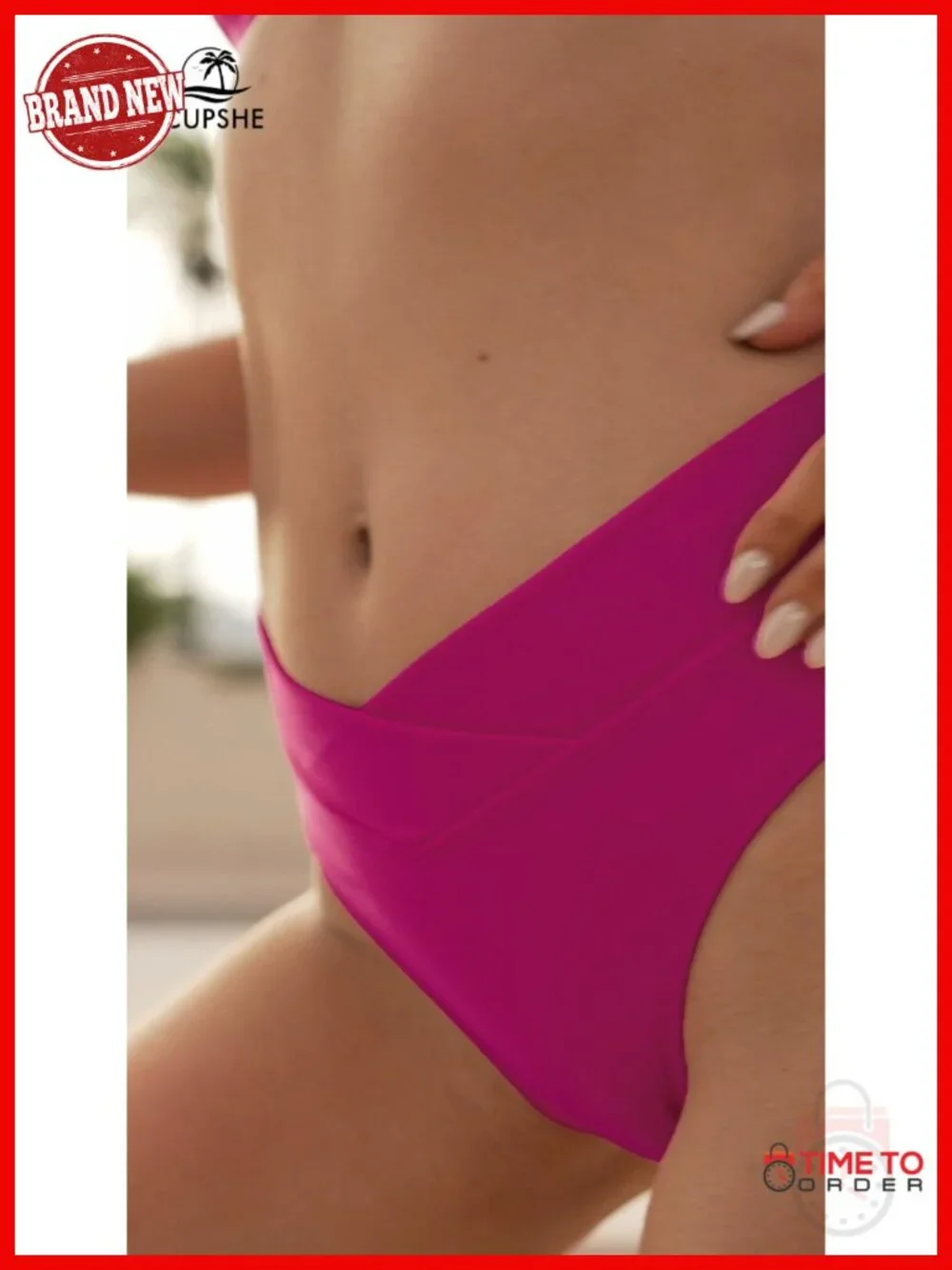 Two Piece Bikini Set Cut Out High Waisted Scoop Neck V Front Bottom